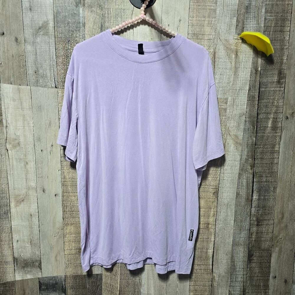COMFRT Cloud Lounge Tee Lavender Large Comfy Basic Soft Everyday Casual Minimali - Picture 2 of 7
